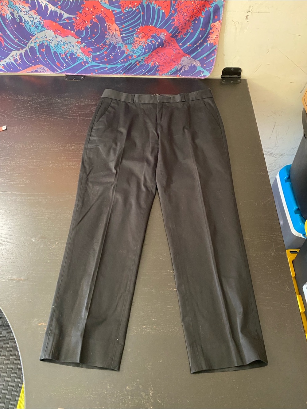 Banana Republic Men's Black Dress Pants - Straight Leg